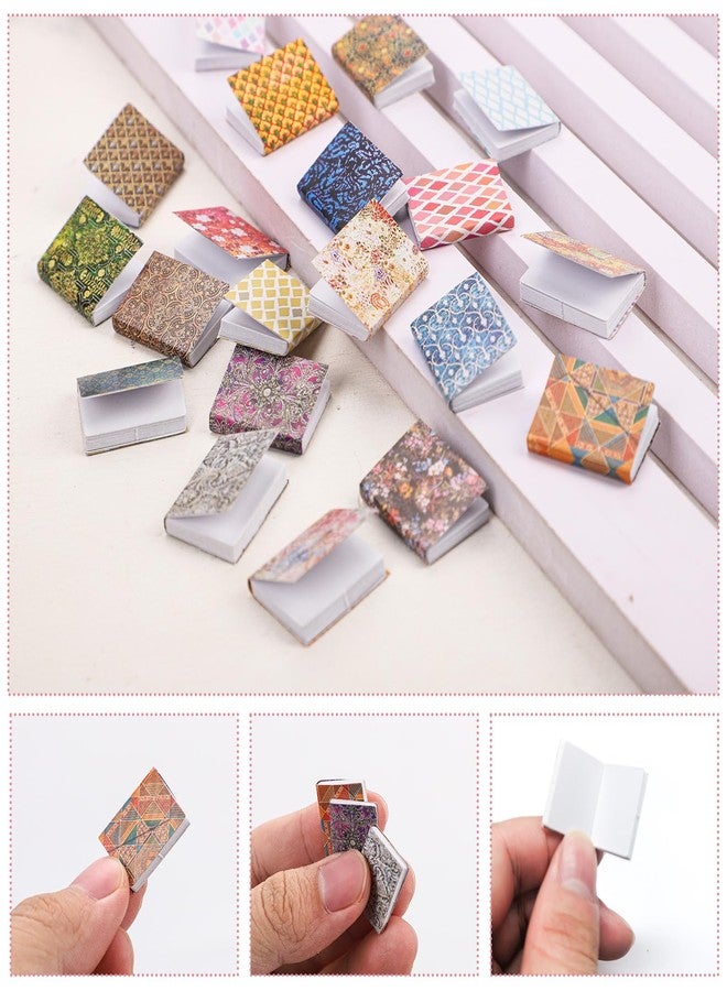 NQEUEPN 20pcs 1:12 Scale Miniatures Dollhouse Books, Dollhouse Mini Books Assorted Dollhouse Accessories Pretend Play Toy Supplies for Boys and Girls, Bedroom, Study Room Decoration (Grid Prints) - Image 4